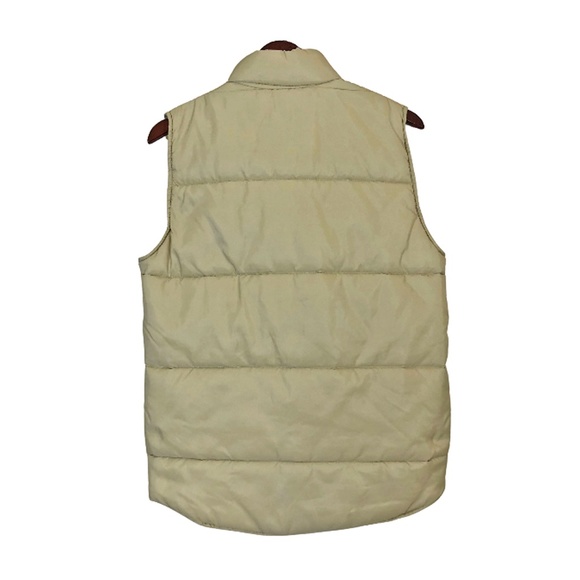 VINTAGE PUFFER BEIGE VEST Size S - Picture 3 of 4